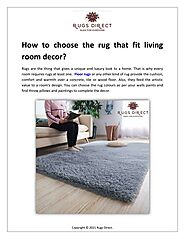 How to choose the rug that fit living room decor?