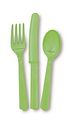 Lime Green Cutlery - at PartyWorld Costume Shop