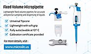 Disposable Micropipette | Fixed Volume Pipette | Microlit USA