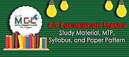 Detailed CA Foundation Maths 2021