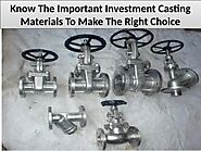 What are the parts in investment casting?