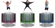 OZ 8-foot Round Trampoline with Enclosure Review - ProTrampolines.com