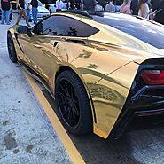 Gold C7 Corvette