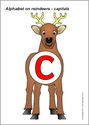 Alphabet on reindeers - capitals (SB3369) - SparkleBox