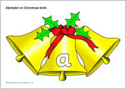 Alphabet on Christmas bells (SB3529) - SparkleBox
