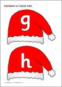 Alphabet on Santa hats (SB6407) - SparkleBox