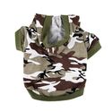 Army Green Camouflage Hoodie Pet Dog Clothes Camo Sweatshirt-M Size