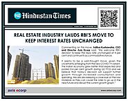 Real Estate Industry Lauds RBI's Move To Maintain Status Quo on Interest Rates