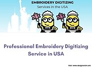 Professional Embroidery Digitizing Service in USA- Designsin24