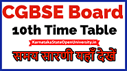 CGBSE 10th Time Table 2021 cgbse.nic.in - CG Board 10th Class Date sheet 2021 Exam Date