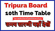TBSE Madhyamik Routine 2021 tbse.in - Tripura Board 10th Exam Time Table Date Sheet