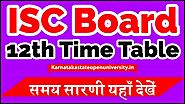 ISC 12th Time Table 2021 www.cisce.org - CISCE 12th Class Exam Date Sheet PDF