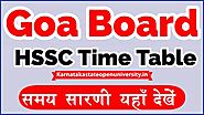 Goa HSSC Time Table 2021 www.gbshse.info GBSHSE Class 12th Exam Dates