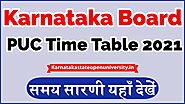 Karnataka 2nd PUC Time Table 2021 www.pue.kar.nic.in - Kar 12th Exam Date Sheet PDF