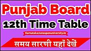 PSEB 12th Date Sheet Term 1 2022 www.pseb.ac.in Punjab Board +2 Arts Commerce Science Time Table & Exam Dates
