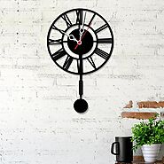 Roman Number Decorative Pendulum Wall Clock – WallMantra