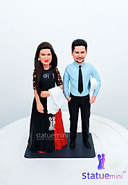 Cute Custom Handmade 3D Couple Mini Replica Dolls - Statuemini Gifts Store