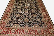 Buy 10x14 Jaipur Rugs Black / Red Fine Hand Knotted Wool Area Rug MR18396 | Monarch Rugs
