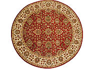 Buy 9 ft. & Over Round & Square Jaipur Rugs Red / Ivory Fine Hand Knotted Wool Area Rug MR18393 | Monarch Rugs