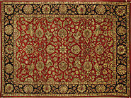 Buy 10x14 Jaipur Rugs Red / Black Fine Hand Knotted Wool Area Rug MR18392 | Monarch Rugs