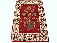 Buy 2X3 Jaipur Rugs Red / Ivory Fine Hand Knotted Wool Area Rug - MR4684 | Monarch Rugs