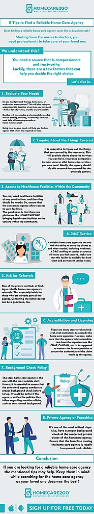 Infographic 8 Tips To Find A Reliable Home Care Agency