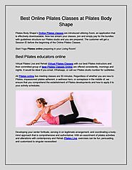 Best Online Pilates Classes at Pilates Body Shape by Pilates Body Shape - Issuu