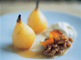 Baked Pears & Walnut Cream