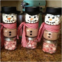 Hot Cocoa Snowman Jars!