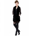 Black faux mink fur vest for girls