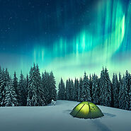 Camp under the Aurora Borealis