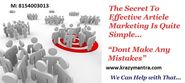 Article Marketing, the Most Useful Tool for #SEOPromotionServices
