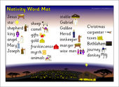 Nativity word mat (SB1102) - SparkleBox