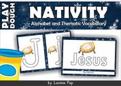 Christmas Nativity Alphabet and Vocabulary Play Dough Mats