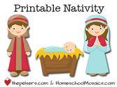 At Homeschool Mosaics: FREE Printable Christmas Nativity