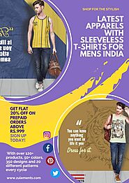 Latest Apparels With sleeveless T-shirts For Mens India | ello