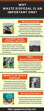 Why waste disposal is an important one?