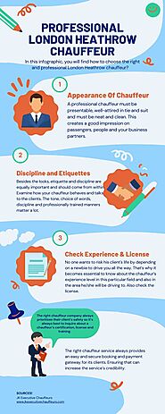 How To Choose Professional London Heathrow Chauffeur - Infographic