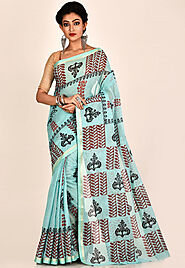 Ethnic Hand Block Print Sarees Manufacturer and Supplier