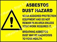 Asbestos Dust Hazard Sign and Images in India with Online Shopping Website.
