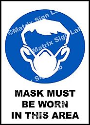 Mask Must Be Worn In This Area Sign and Images in India with Online Shopping Website.