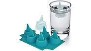 Sharks in My Glass! Silicone Shark Fin Ice Cube Tray