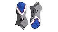 Shark Inspirational Woven Low Cut Athletic Running Socks
