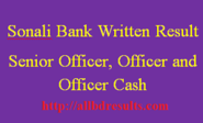Sonali Bank Written Result-Senior Officer, Officer and Officer Cash