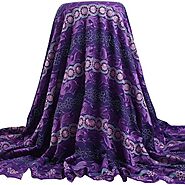 Dark Purple Embroidery Swiss Voile Cotton Fabric – SJD Lace