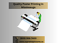 Elevate Your Message: Premium Poster Printing in Mississauga at Supreme Picture Gallery