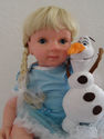 Reborn 22" Toddler Girl "Elsa" Doll w. Disney tagged"Frozen" Olaf Snowman