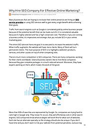 Why Hire SEO Company For Effective Online Marketing
