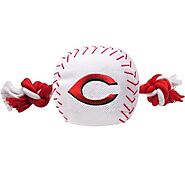 Cincinnati Reds Nylon Baseball Rope Tug Pet Dog Toy by Pets First