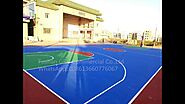 SPU Sports court flooring material installation